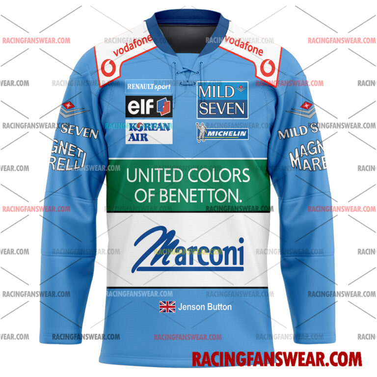 Formula One store - Loyal fans of Jenson Button's Men's Baseball Jersey,Women's Baseball Jersey,Kid's Baseball Jersey,Men's Hockey Jerseys,WoMen's Hockey Jerseys,Youth's Hockey Jerseys:vintage formula one racing suit,uniform,apparel,shirts,merch,merchandise,jersey,hoodie,jackets,shorts,sweatshirt,outfits,clothes