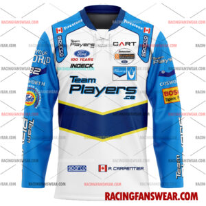 Patrick Carpentier IndyCar Racing 2003 Uniform Apparel Clothes Baseball Jersey Hockey Jersey 3 IndyCar store - Loyal fans of Patrick Carpentier's Men's Baseball Jersey,Women's Baseball Jersey,Kid's Baseball Jersey,Men's Hockey Jerseys,WoMen's Hockey Jerseys,Youth's Hockey Jerseys:Vintage indycar racing suit,uniform,apparel,shirts,merch,merchandise,jersey,hoodie,jackets,shorts,sweatshirt,outfits,clothes