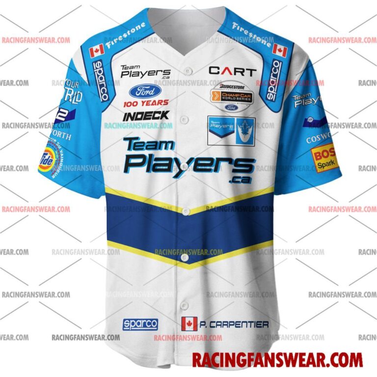 IndyCar store - Loyal fans of Patrick Carpentier's Men's Baseball Jersey,Women's Baseball Jersey,Kid's Baseball Jersey,Men's Hockey Jerseys,WoMen's Hockey Jerseys,Youth's Hockey Jerseys:Vintage indycar racing suit,uniform,apparel,shirts,merch,merchandise,jersey,hoodie,jackets,shorts,sweatshirt,outfits,clothes