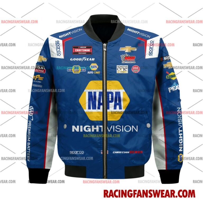 Nascar store - Loyal fans of Christian Eckes's Bomber Jacket,Unisex Thick Coat,Unisex Sleeveless Hoodie,Unisex Hooded T-Shirt,Kid Sleeveless Hoodie,Kid Hooded T-Shirts,Kid Thick Coat:vintage nascar racing suit,uniform,apparel,shirts,merch,merchandise,jersey,hoodie,jackets,shorts,sweatshirt,outfits,clothes