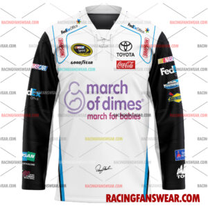 Denny Hamlin Nascar Racing 2010 Uniform Apparel Clothes Baseball Jersey Hockey Jersey 3 Nascar store - Loyal fans of Denny Hamlin's Men's Baseball Jersey,Women's Baseball Jersey,Kid's Baseball Jersey,Men's Hockey Jerseys,WoMen's Hockey Jerseys,Youth's Hockey Jerseys:vintage nascar racing suit,uniform,apparel,shirts,merch,merchandise,jersey,hoodie,jackets,shorts,sweatshirt,outfits,clothes