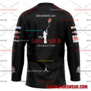 Denny Hamlin Nascar Racing 2011 Uniform Apparel Clothes Baseball Jersey Hockey Jersey 4 Nascar store - Loyal fans of Denny Hamlin's Men's Baseball Jersey,Women's Baseball Jersey,Kid's Baseball Jersey,Men's Hockey Jerseys,WoMen's Hockey Jerseys,Youth's Hockey Jerseys:vintage nascar racing suit,uniform,apparel,shirts,merch,merchandise,jersey,hoodie,jackets,shorts,sweatshirt,outfits,clothes