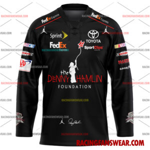 Denny Hamlin Nascar Racing 2011 Uniform Apparel Clothes Baseball Jersey Hockey Jersey 3 Nascar store - Loyal fans of Denny Hamlin's Men's Baseball Jersey,Women's Baseball Jersey,Kid's Baseball Jersey,Men's Hockey Jerseys,WoMen's Hockey Jerseys,Youth's Hockey Jerseys:vintage nascar racing suit,uniform,apparel,shirts,merch,merchandise,jersey,hoodie,jackets,shorts,sweatshirt,outfits,clothes
