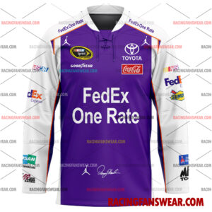 Denny Hamlin Nascar Racing 2013 Uniform Apparel Clothes Baseball Jersey Hockey Jersey 3 Nascar store - Loyal fans of Denny Hamlin's Men's Baseball Jersey,Women's Baseball Jersey,Kid's Baseball Jersey,Men's Hockey Jerseys,WoMen's Hockey Jerseys,Youth's Hockey Jerseys:vintage nascar racing suit,uniform,apparel,shirts,merch,merchandise,jersey,hoodie,jackets,shorts,sweatshirt,outfits,clothes