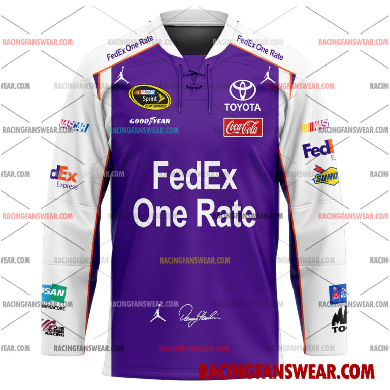 Nascar store - Loyal fans of Denny Hamlin's Men's Baseball Jersey,Women's Baseball Jersey,Kid's Baseball Jersey,Men's Hockey Jerseys,WoMen's Hockey Jerseys,Youth's Hockey Jerseys:vintage nascar racing suit,uniform,apparel,shirts,merch,merchandise,jersey,hoodie,jackets,shorts,sweatshirt,outfits,clothes