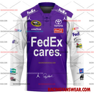 Denny Hamlin Nascar Racing 2015 Uniform Apparel Clothes Baseball Jersey Hockey Jersey 3 Nascar store - Loyal fans of Denny Hamlin's Men's Baseball Jersey,Women's Baseball Jersey,Kid's Baseball Jersey,Men's Hockey Jerseys,WoMen's Hockey Jerseys,Youth's Hockey Jerseys:vintage nascar racing suit,uniform,apparel,shirts,merch,merchandise,jersey,hoodie,jackets,shorts,sweatshirt,outfits,clothes