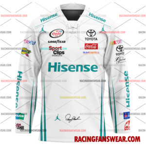 Denny Hamlin Nascar Racing 2015 Uniform Apparel Clothes Baseball Jersey Hockey Jersey 3 Nascar store - Loyal fans of Denny Hamlin's Men's Baseball Jersey,Women's Baseball Jersey,Kid's Baseball Jersey,Men's Hockey Jerseys,WoMen's Hockey Jerseys,Youth's Hockey Jerseys:vintage nascar racing suit,uniform,apparel,shirts,merch,merchandise,jersey,hoodie,jackets,shorts,sweatshirt,outfits,clothes