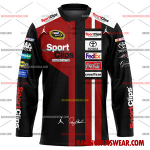 Denny Hamlin Nascar Racing 2015 Uniform Apparel Clothes Baseball Jersey Hockey Jersey 3 Nascar store - Loyal fans of Denny Hamlin's Men's Baseball Jersey,Women's Baseball Jersey,Kid's Baseball Jersey,Men's Hockey Jerseys,WoMen's Hockey Jerseys,Youth's Hockey Jerseys:vintage nascar racing suit,uniform,apparel,shirts,merch,merchandise,jersey,hoodie,jackets,shorts,sweatshirt,outfits,clothes