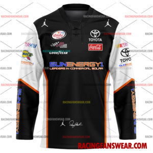 Denny Hamlin Nascar Racing 2015 Uniform Apparel Clothes Baseball Jersey Hockey Jersey 3 Nascar store - Loyal fans of Denny Hamlin's Men's Baseball Jersey,Women's Baseball Jersey,Kid's Baseball Jersey,Men's Hockey Jerseys,WoMen's Hockey Jerseys,Youth's Hockey Jerseys:vintage nascar racing suit,uniform,apparel,shirts,merch,merchandise,jersey,hoodie,jackets,shorts,sweatshirt,outfits,clothes