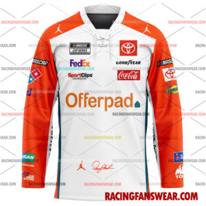 Denny Hamlin Nascar Racing 2021 Uniform Apparel Clothes Baseball Jersey Hockey Jersey 3 Nascar store - Loyal fans of Denny Hamlin's Men's Baseball Jersey,Women's Baseball Jersey,Kid's Baseball Jersey,Men's Hockey Jerseys,WoMen's Hockey Jerseys,Youth's Hockey Jerseys:vintage nascar racing suit,uniform,apparel,shirts,merch,merchandise,jersey,hoodie,jackets,shorts,sweatshirt,outfits,clothes