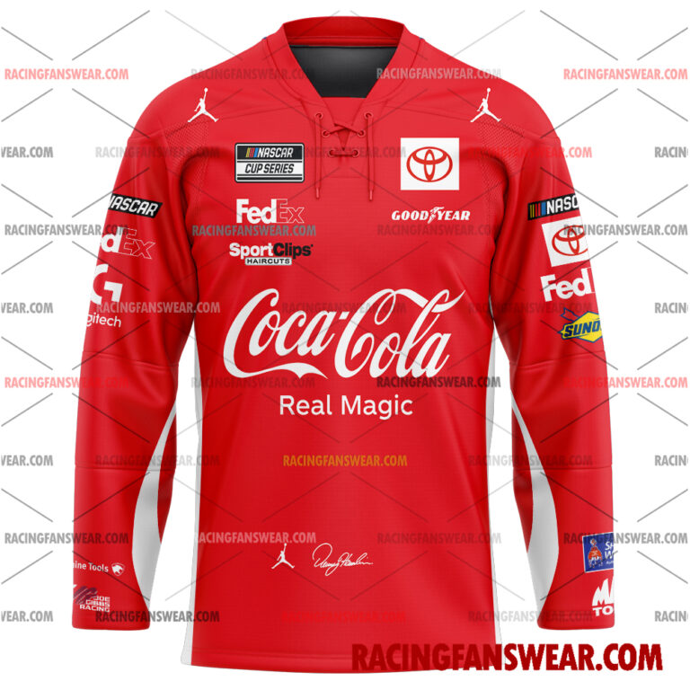 Nascar store - Loyal fans of Denny Hamlin's Men's Baseball Jersey,Women's Baseball Jersey,Kid's Baseball Jersey,Men's Hockey Jerseys,WoMen's Hockey Jerseys,Youth's Hockey Jerseys:vintage nascar racing suit,uniform,apparel,shirts,merch,merchandise,jersey,hoodie,jackets,shorts,sweatshirt,outfits,clothes