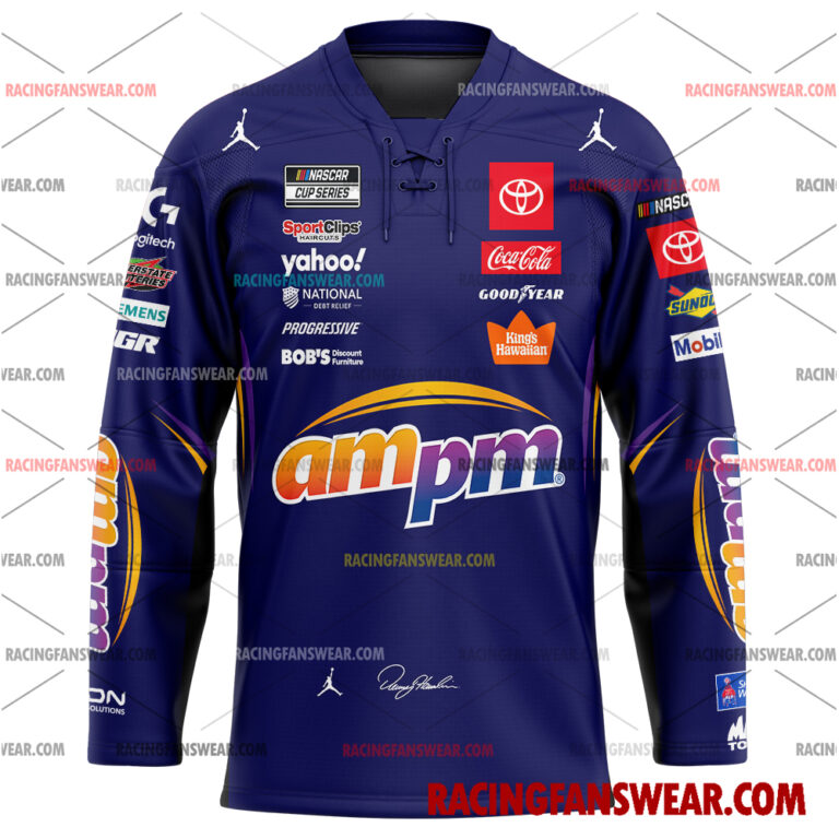 Nascar store - Loyal fans of Denny Hamlin's Men's Baseball Jersey,Women's Baseball Jersey,Kid's Baseball Jersey,Men's Hockey Jerseys,WoMen's Hockey Jerseys,Youth's Hockey Jerseys:vintage nascar racing suit,uniform,apparel,shirts,merch,merchandise,jersey,hoodie,jackets,shorts,sweatshirt,outfits,clothes