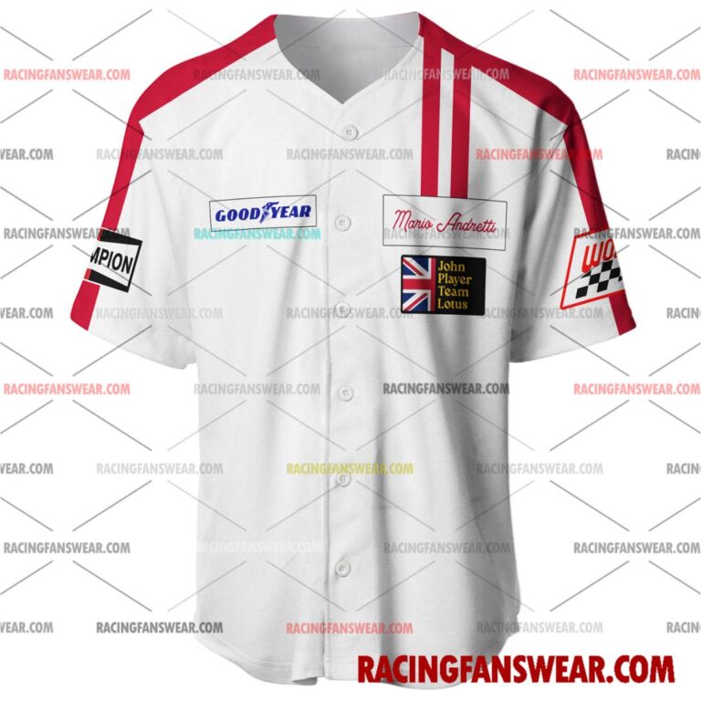 Formula One store - Loyal fans of Mario Andretti's Men's Baseball Jersey,Women's Baseball Jersey,Kid's Baseball Jersey,Men's Hockey Jerseys,WoMen's Hockey Jerseys,Youth's Hockey Jerseys:vintage formula one racing suit,uniform,apparel,shirts,merch,merchandise,jersey,hoodie,jackets,shorts,sweatshirt,outfits,clothes