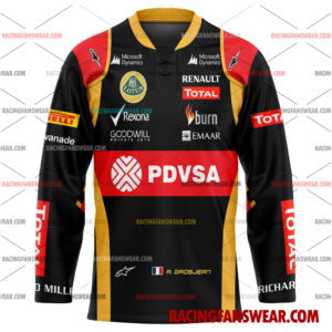 Romain Grosjean Formula One Racing 2014 Uniform Apparel Clothes Baseball Jersey Hockey Jersey 3 Formula One store - Loyal fans of Romain Grosjean's Men's Baseball Jersey,Women's Baseball Jersey,Kid's Baseball Jersey,Men's Hockey Jerseys,WoMen's Hockey Jerseys,Youth's Hockey Jerseys:vintage formula one racing suit,uniform,apparel,shirts,merch,merchandise,jersey,hoodie,jackets,shorts,sweatshirt,outfits,clothes