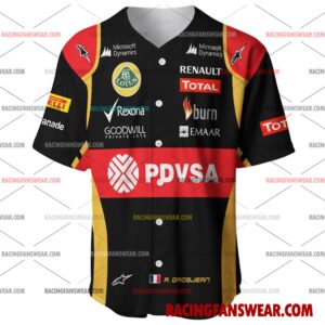Romain Grosjean Formula One Racing 2014 Uniform Apparel Clothes Baseball Jersey Hockey Jersey 1 Formula One store - Loyal fans of Romain Grosjean's Men's Baseball Jersey,Women's Baseball Jersey,Kid's Baseball Jersey,Men's Hockey Jerseys,WoMen's Hockey Jerseys,Youth's Hockey Jerseys:vintage formula one racing suit,uniform,apparel,shirts,merch,merchandise,jersey,hoodie,jackets,shorts,sweatshirt,outfits,clothes