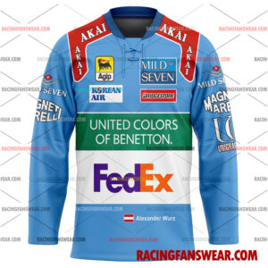 Alex Wurz Formula One Racing 1998 Uniform Apparel Clothes Baseball Jersey Hockey Jersey 3 Formula One store - Loyal fans of Alex Wurz's Men's Baseball Jersey,Women's Baseball Jersey,Kid's Baseball Jersey,Men's Hockey Jerseys,WoMen's Hockey Jerseys,Youth's Hockey Jerseys:vintage formula one racing suit,uniform,apparel,shirts,merch,merchandise,jersey,hoodie,jackets,shorts,sweatshirt,outfits,clothes