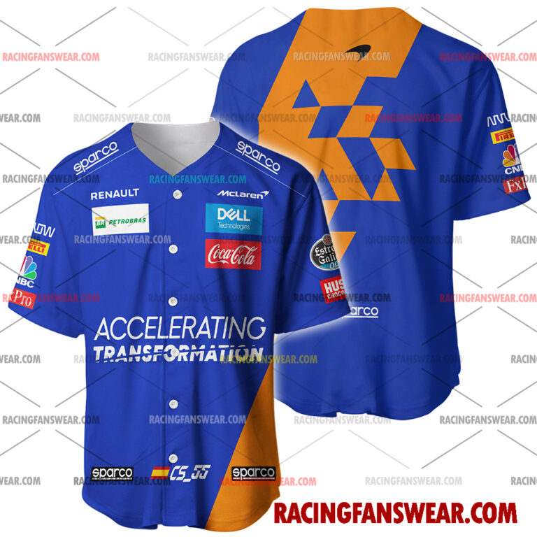 Formula One store - Loyal fans of Carlos Sainz's Men's Baseball Jersey,Women's Baseball Jersey,Kid's Baseball Jersey,Men's Hockey Jerseys,WoMen's Hockey Jerseys,Youth's Hockey Jerseys:vintage formula one racing suit,uniform,apparel,shirts,merch,merchandise,jersey,hoodie,jackets,shorts,sweatshirt,outfits,clothes