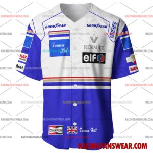 Formula One store - Loyal fans of Damon Hill's Men's Baseball Jersey,Women's Baseball Jersey,Kid's Baseball Jersey,Men's Hockey Jerseys,WoMen's Hockey Jerseys,Youth's Hockey Jerseys:vintage formula one racing suit,uniform,apparel,shirts,merch,merchandise,jersey,hoodie,jackets,shorts,sweatshirt,outfits,clothes