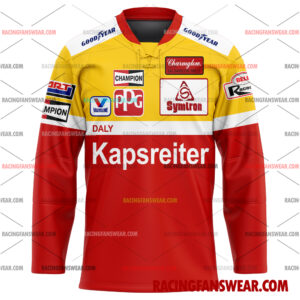 Derek Daly IndyCar Racing 1985 Uniform Apparel Clothes Baseball Jersey Hockey Jersey 3 IndyCar store - Loyal fans of Derek Daly's Men's Baseball Jersey,Women's Baseball Jersey,Kid's Baseball Jersey,Men's Hockey Jerseys,WoMen's Hockey Jerseys,Youth's Hockey Jerseys:Vintage indycar racing suit,uniform,apparel,shirts,merch,merchandise,jersey,hoodie,jackets,shorts,sweatshirt,outfits,clothes