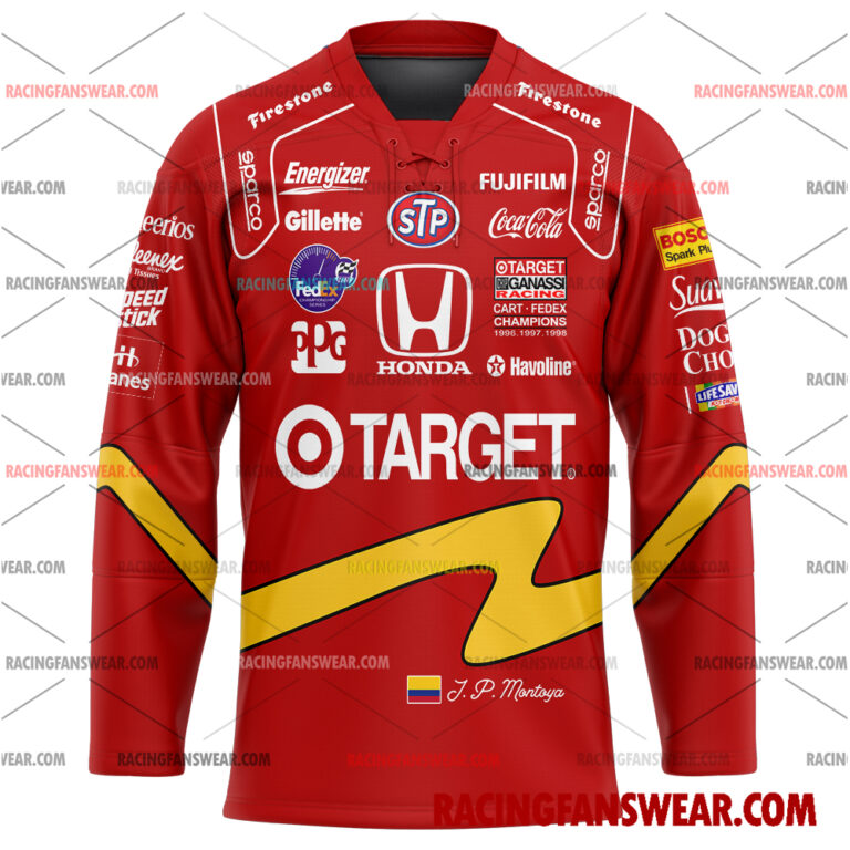 IndyCar store - Loyal fans of Juan Pablo Montoya's Men's Baseball Jersey,Women's Baseball Jersey,Kid's Baseball Jersey,Men's Hockey Jerseys,WoMen's Hockey Jerseys,Youth's Hockey Jerseys:Vintage indycar racing suit,uniform,apparel,shirts,merch,merchandise,jersey,hoodie,jackets,shorts,sweatshirt,outfits,clothes