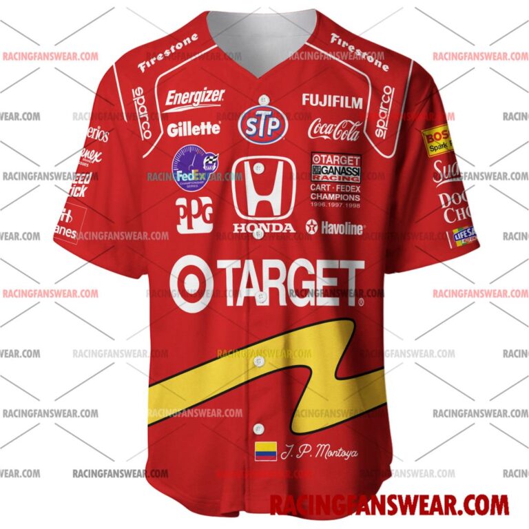 IndyCar store - Loyal fans of Juan Pablo Montoya's Men's Baseball Jersey,Women's Baseball Jersey,Kid's Baseball Jersey,Men's Hockey Jerseys,WoMen's Hockey Jerseys,Youth's Hockey Jerseys:Vintage indycar racing suit,uniform,apparel,shirts,merch,merchandise,jersey,hoodie,jackets,shorts,sweatshirt,outfits,clothes