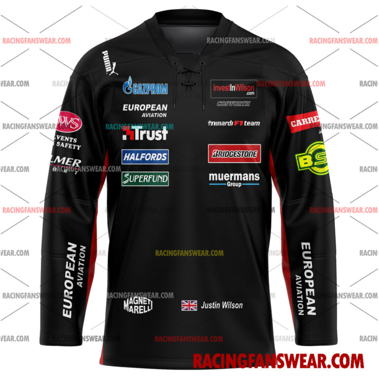 Formula One store - Loyal fans of Justin Wilson's Men's Baseball Jersey,Women's Baseball Jersey,Kid's Baseball Jersey,Men's Hockey Jerseys,WoMen's Hockey Jerseys,Youth's Hockey Jerseys:vintage formula one racing suit,uniform,apparel,shirts,merch,merchandise,jersey,hoodie,jackets,shorts,sweatshirt,outfits,clothes