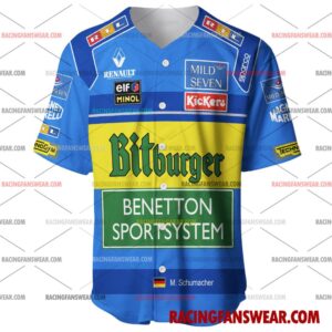 Formula One store - Loyal fans of Michael Schumacher's Men's Baseball Jersey,Women's Baseball Jersey,Kid's Baseball Jersey,Men's Hockey Jerseys,WoMen's Hockey Jerseys,Youth's Hockey Jerseys:vintage formula one racing suit,uniform,apparel,shirts,merch,merchandise,jersey,hoodie,jackets,shorts,sweatshirt,outfits,clothes