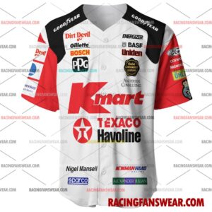 IndyCar store - Loyal fans of Nigel Mansell's Men's Baseball Jersey,Women's Baseball Jersey,Kid's Baseball Jersey,Men's Hockey Jerseys,WoMen's Hockey Jerseys,Youth's Hockey Jerseys:Vintage indycar racing suit,uniform,apparel,shirts,merch,merchandise,jersey,hoodie,jackets,shorts,sweatshirt,outfits,clothes